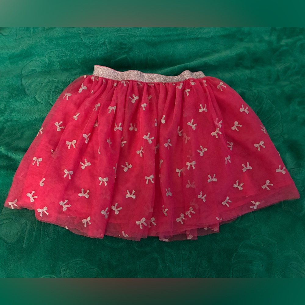 Isaac mizrahi tutu skirt girls 7/8 hot pink with bows